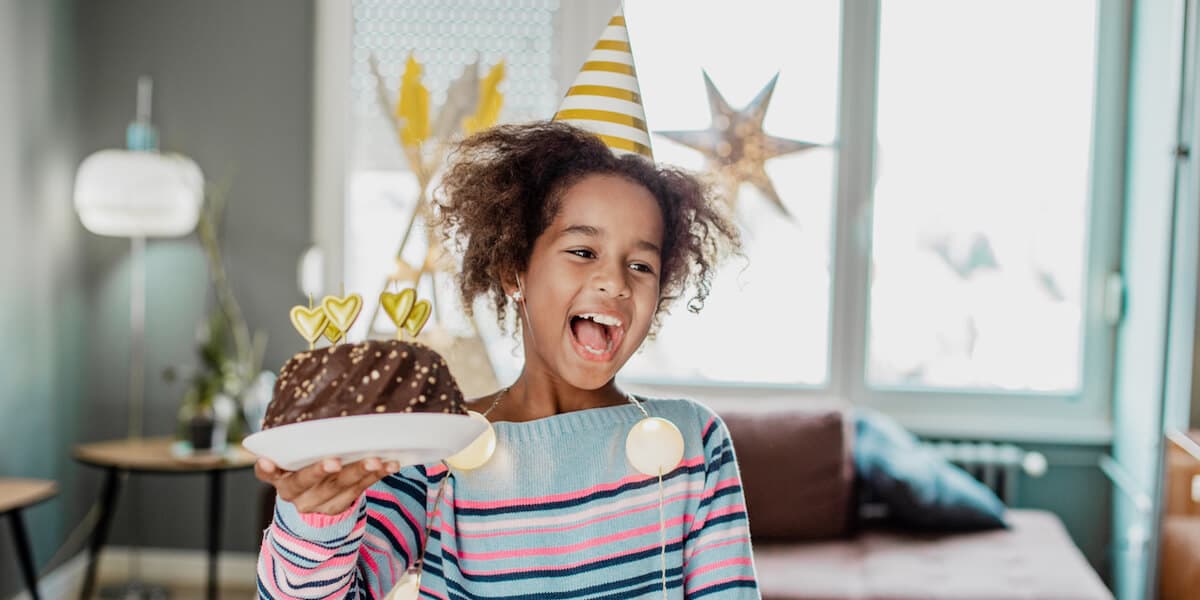 Celebrating birthday at home