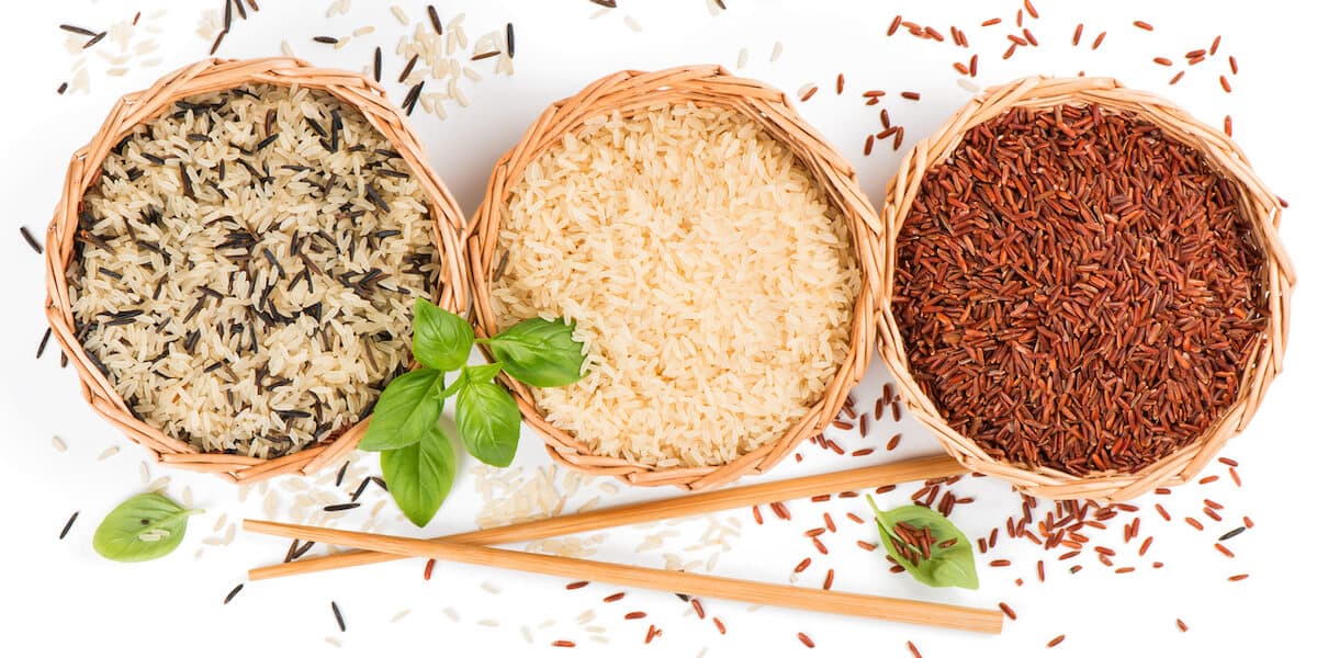 Mixed of rice, view from above