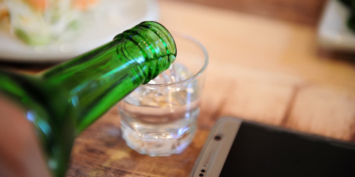 Pouring Soju