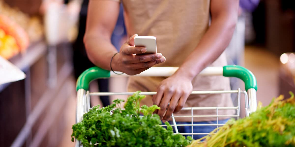 shopping in a grocery store
